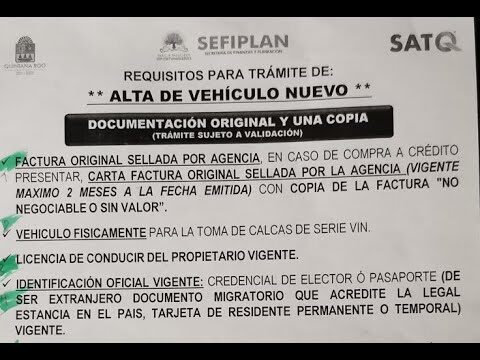 Requisitos para emplacar auto nuevo en Quintana Roo: Gu&iacute;a completa