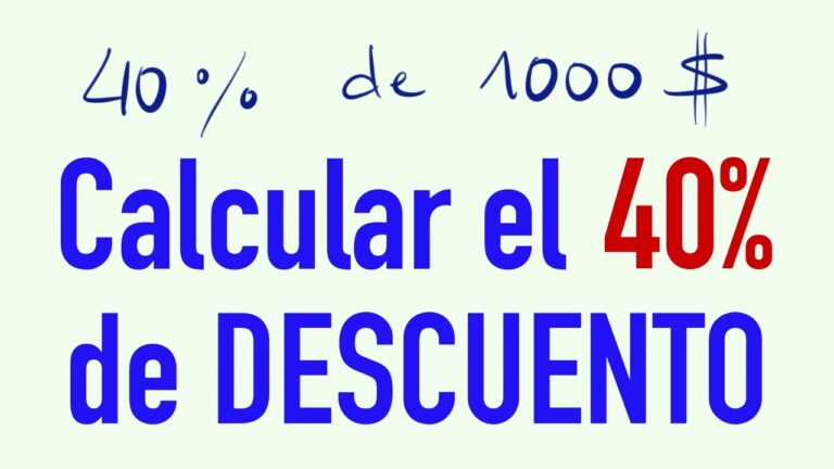 Calculando el 40% de 1000