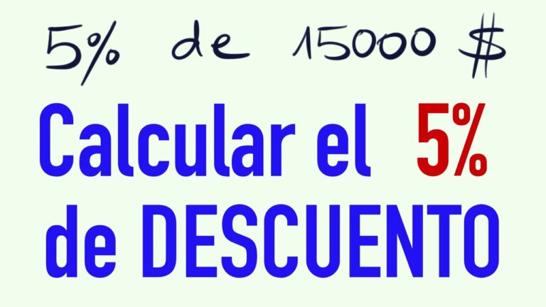 Calculando el 5% de 15,000: Descubre la Cantidad Exacta