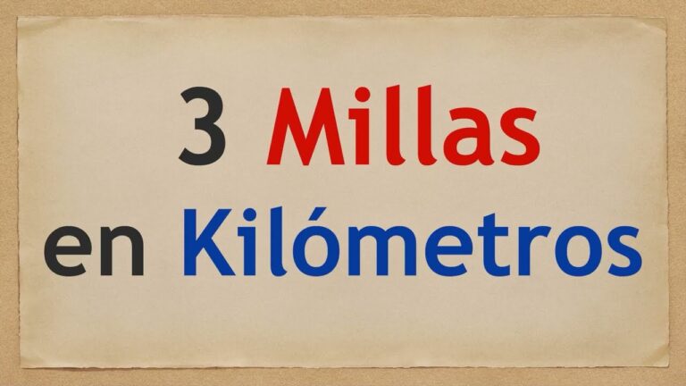 3 Millas: La Conversi&oacute;n y Equivalencia Exacta
