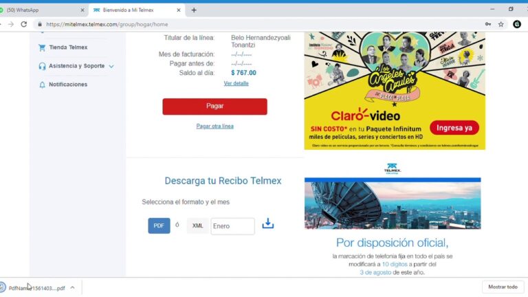 Factura electr&oacute;nica Telmex: Simplificando tus pagos