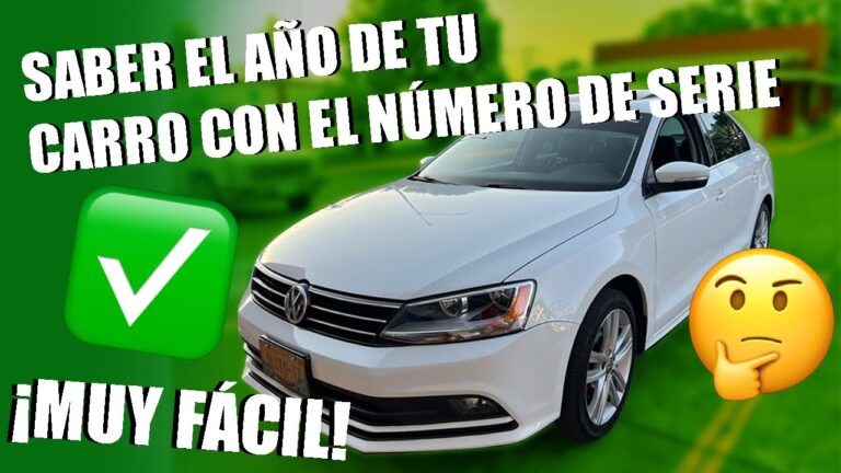 C&oacute;mo identificar el a&ntilde;o de un carro