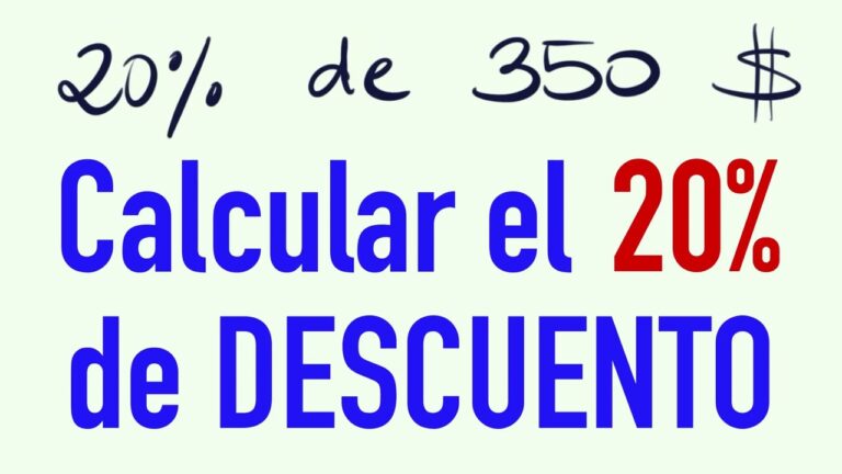 Calculando el 20% de 350