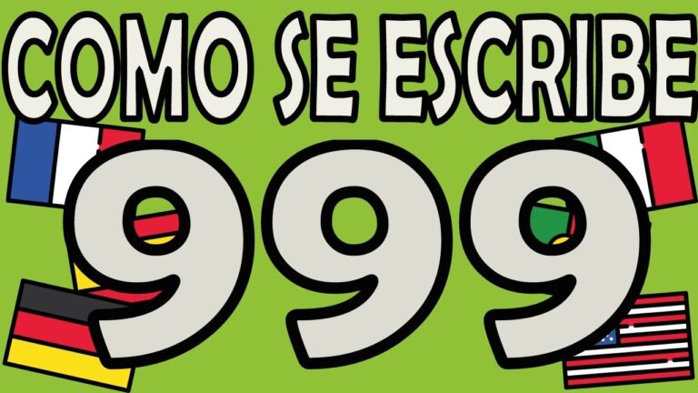 Como Se Escribe 999 En Ingles