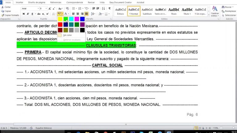 Folio Mercantil del Acta Constitutiva: Optimizaci&oacute;n y Concreci&oacute;n
