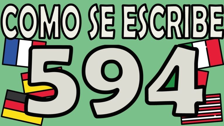 C&oacute;mo se escribe 594 de manera correcta