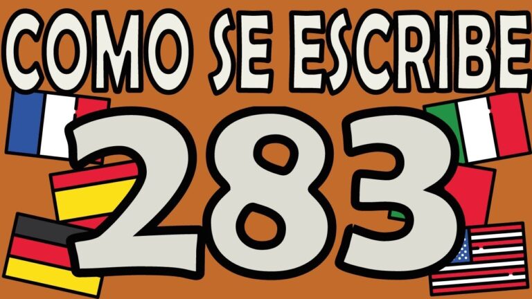 Cómo se escribe 283: Guía rápida y sencilla