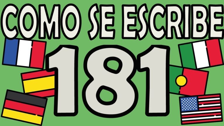 &iquest;C&oacute;mo se escribe 181 en n&uacute;meros?