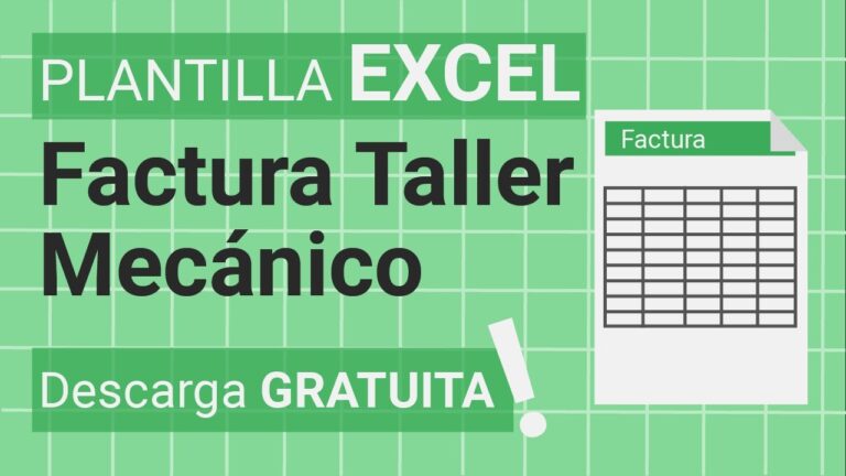 Factura para taller mec&aacute;nico en Excel: Optimizaci&oacute;n y Eficiencia