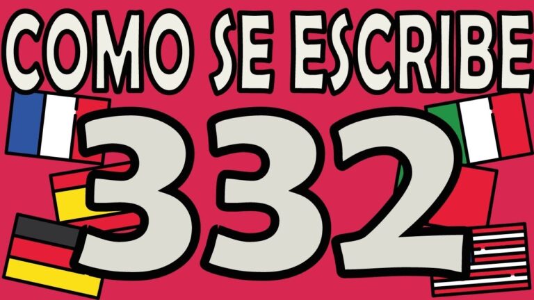 C&oacute;mo se escribe 332