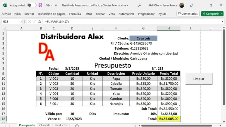 Plantillas de Presupuestos de Limpieza Gratis: &iexcl;Facilita tu trabajo!