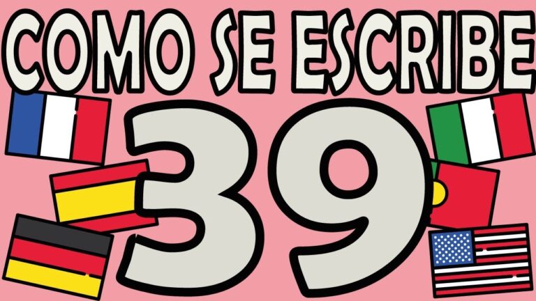 C&oacute;mo se escribe treinta y nueve en letras