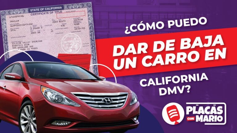 &iquest;C&oacute;mo dar de baja un carro en el DMV?