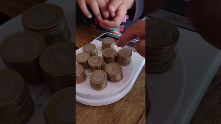 El peso de 1000 pesos en monedas de 10