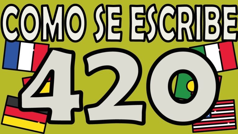 C&oacute;mo se escribe 420