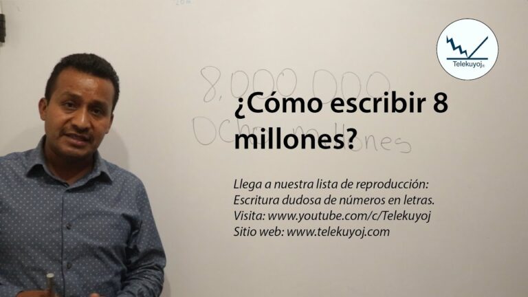 C&oacute;mo se escribe 8 millones