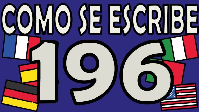 C&oacute;mo se escribe 196