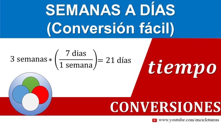 Conversi&oacute;n de d&iacute;as a semanas: F&aacute;cil y R&aacute;pido