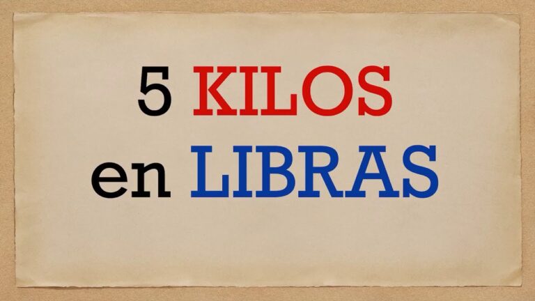 &iquest;A cu&aacute;ntos kilos equivale 5 libras?