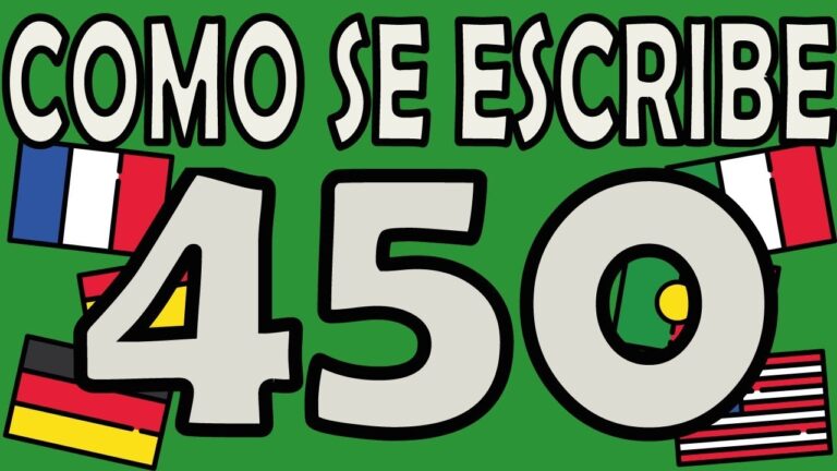 ¿Cómo se escribe 450 en letras?