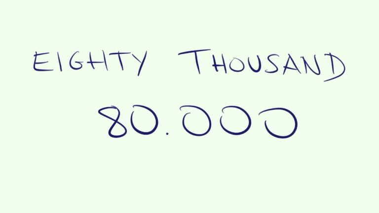 C&oacute;mo se escribe 80,000