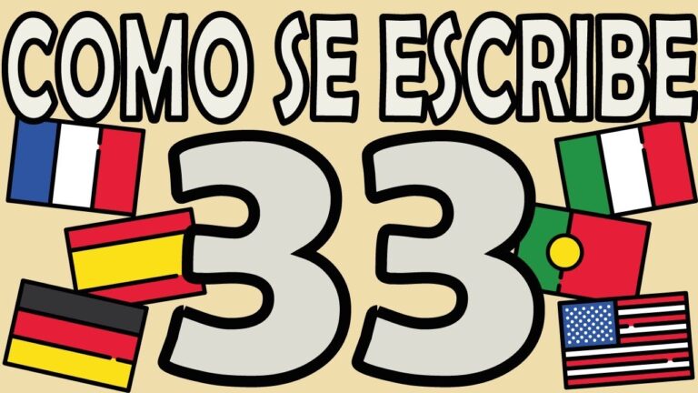 Como Se Escribe 33 En Letras