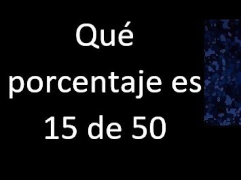 &iquest;Cu&aacute;l es el 15% de 50?
