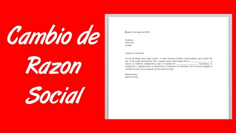 Modelo de carta para cambio de direcci&oacute;n de la empresa
