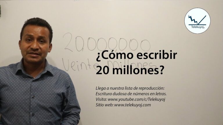 C&oacute;mo se escribe 20 millones