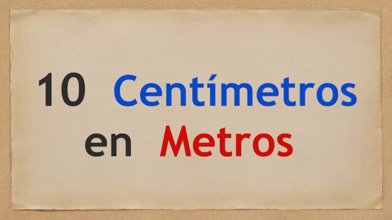&iquest;Cu&aacute;nto es 10 cm en otras unidades de medida?
