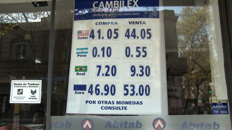 Conversi&oacute;n de 54 d&oacute;lares a pesos uruguayos