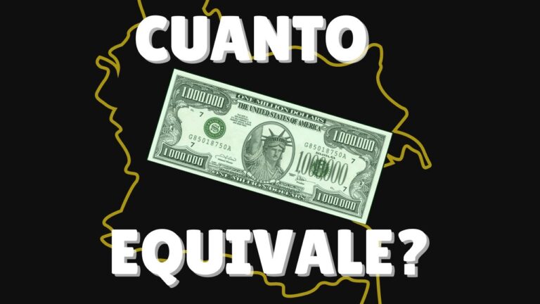 &iquest;Cu&aacute;nto es un mill&oacute;n de d&oacute;lares en pesos?