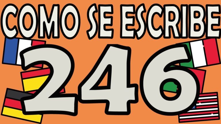 Cómo se escribe 246