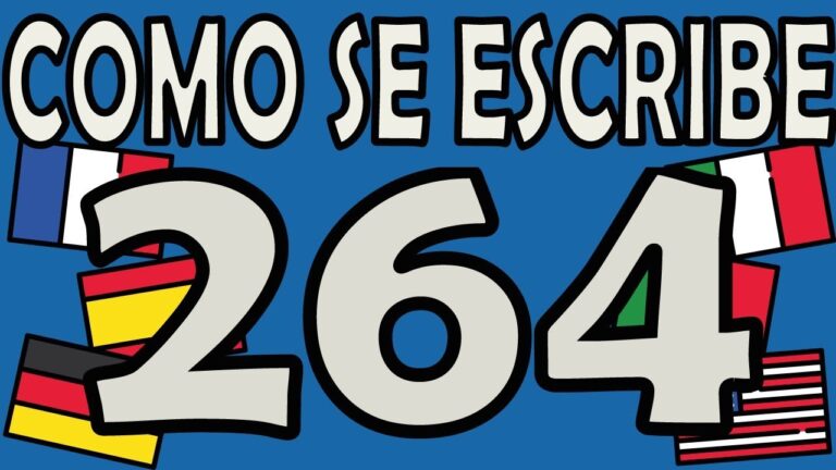 &iquest;C&oacute;mo se escribe 264?
